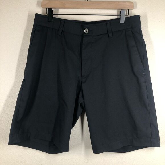 Under Armour Men's Show Down Golf Shorts Black Subtle Pin Stripes Size 34 - Picture 1 of 9